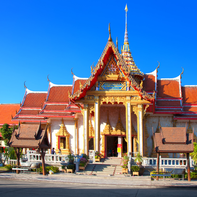 Wat Chalong Temple, Island Phuket, Thailand